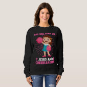 Christian This Girl Runs On Jesus And Cheerleading Sweatshirt (Vorne ganz)