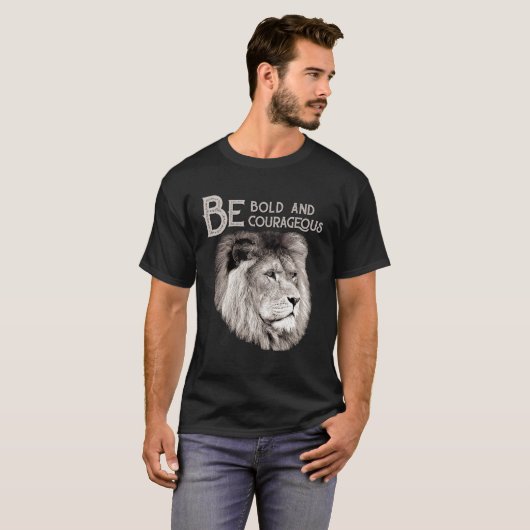Christian Top Lion Be Bold Courageous Scripture Bi (Vorne ganz)