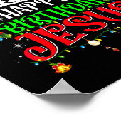 Christian Tree Christmas Happy Birthday Jesus Wome Poster (Ecke)