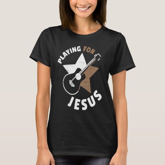 Christian Ukulele Player For Jesus Ukulele T-Shirt (Vorderseite)