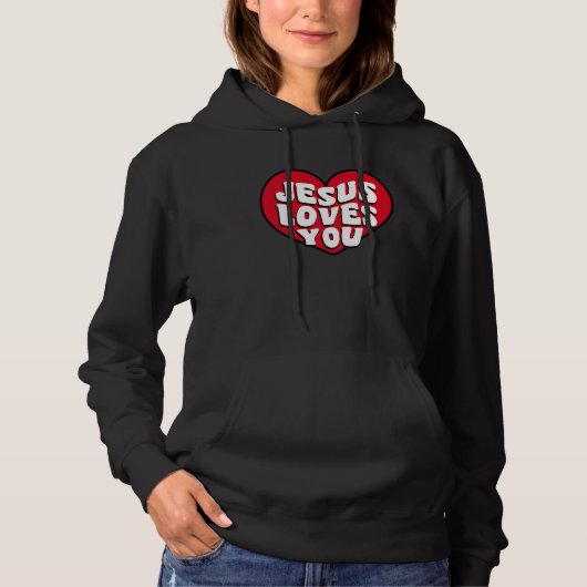 Christian Valentines bible verse scriptures Jesus Hoodie (Vorderseite)