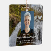 Christian Waterfall Landscape  Memorial Keepsake  Keramikornament (Rechts)