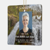 Christian Waterfall Landscape  Memorial Keepsake  Keramikornament (Links)