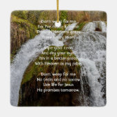 Christian Waterfall Landscape  Memorial Keepsake  Keramikornament (Rückseite)