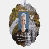 Christian Waterfall Landscape  Memorial Keepsake  Ornament Karte (Links)