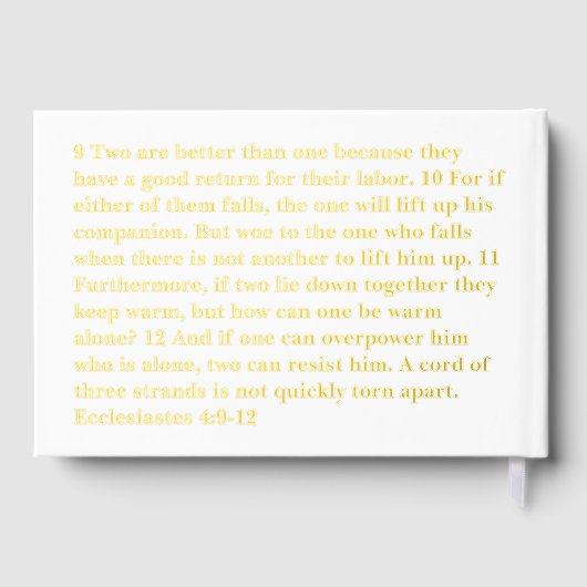 Christian Wedding Guest Book Customizeable Gästebuch (Rückseite)