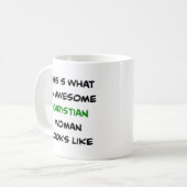 christian woman, awesome kaffeetasse (Vorderseite Links)