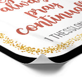 Christian Woman Bible Verse Rejoice Always Pray Co Poster (Ecke)