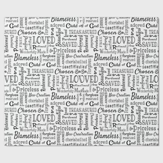 Christian Words of Price Geschenkpapier (Saum)