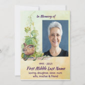 Christian Wren Bird Vineyard Celebration of Life Einladung (Vorderseite)