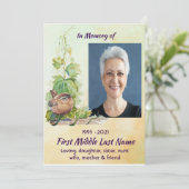 Christian Wren Bird Vineyard Celebration of Life Einladung (Stehend Vorderseite)