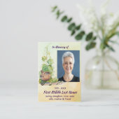 Christian Wren Bird Vineyard Memorial Keepsake Visitenkarte (Stehend Vorderseite)