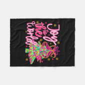 Christian Xmas Tree Holiday Christmas Joy To The W Fleecedecke (Vorderseite (Horizontal))