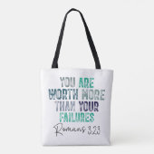 Christian You are Worth More Than Your Failures Tasche (Rückseite)