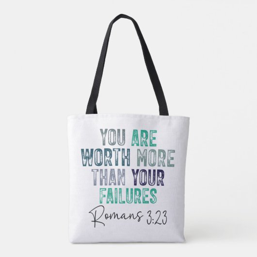 Christian You are Worth More Than Your Failures Tasche (Rückseite)