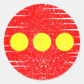 Christiania Flag Runder Aufkleber (Vorderseite)