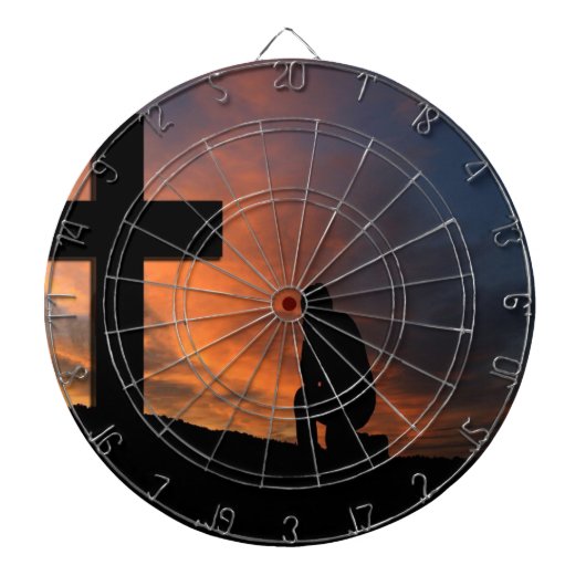 Christianity Faith Cross Jesus Peace Love Destiny Dartscheibe (vorne)