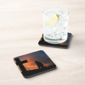 Christianity Faith Cross Jesus Peace Love Destiny Getränkeuntersetzer (Rechte Seite)