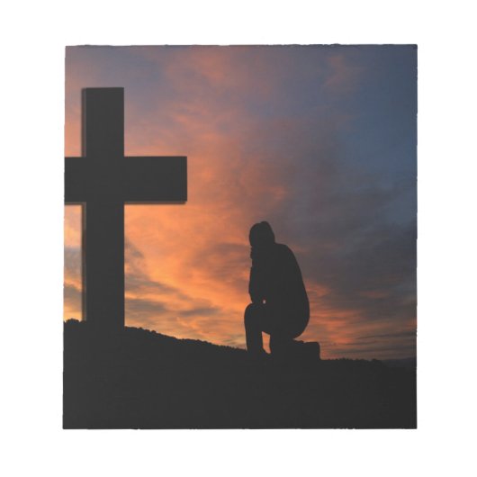 Christianity Faith Cross Jesus Peace Love Destiny Notizblock (Vorderseite)