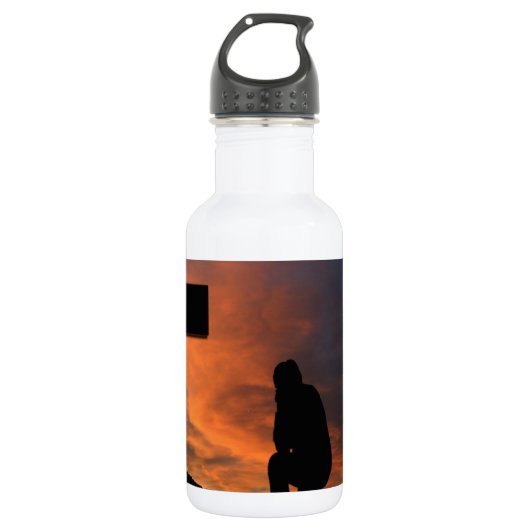 Christianity Faith Cross Jesus Peace Love Destiny Trinkflasche (Vorderseite)