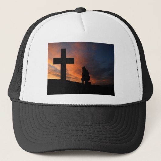 Christianity Faith Cross Jesus Peace Love Destiny Truckerkappe (Vorderseite)