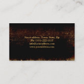 Christianity Pastor Golden Cross Dark Card Visitenkarte (Rückseite)