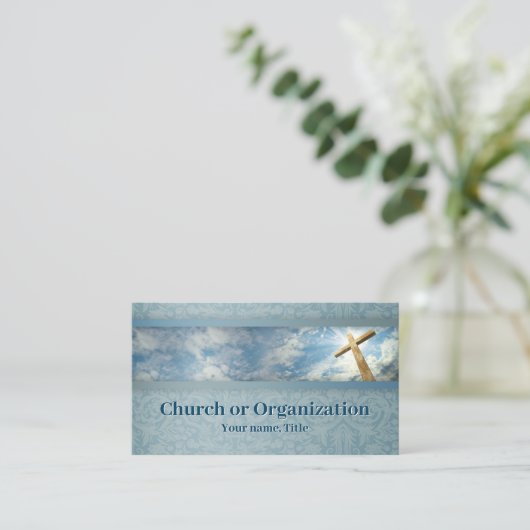 Christianity-Religious Cross Business Card Visitenkarte (Stehend Vorderseite)