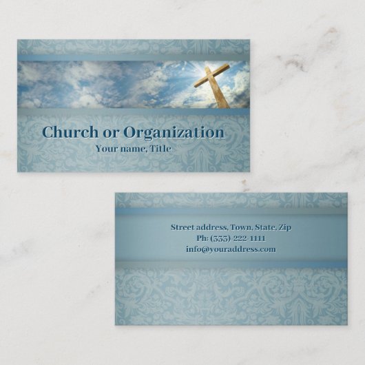 Christianity-Religious Cross Business Card Visitenkarte (Vorne/Hinten)