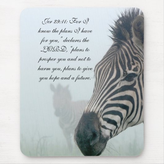 Christianity Scripture Bible Verse Jer 29:11 Mousepad (Vorne)