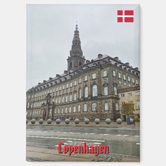 Christiansborg Palace in Copenhagen, travel Magnet (Vorderseite)