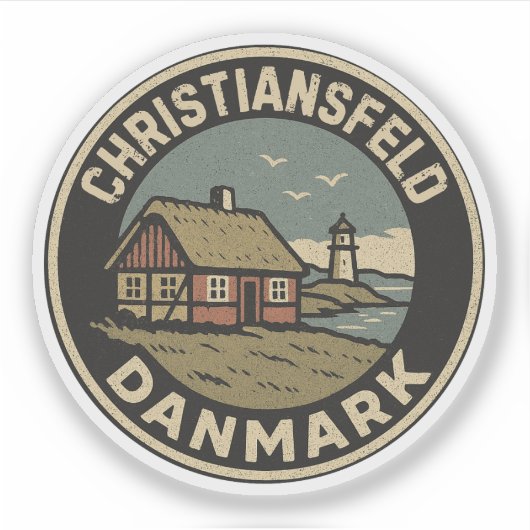 Christiansfeld, Dänemark Aufkleber (Vorderseite)