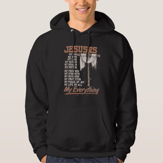 Christiany Faith Jesus Christ Savior Jesus Devotee Hoodie (Vorderseite)