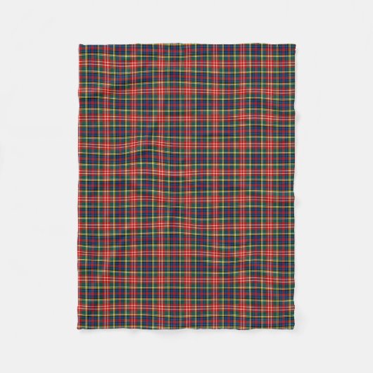 Christie Clan Colorful Red Scottish Tartan Fleecedecke (Vorderseite)