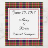 Christie Scottish Wedding Wine Label Weinetikett (Einzelnes Label)