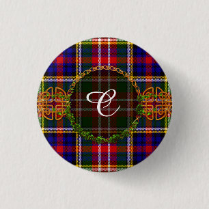 Christie-Tartan mit Monogramm Button
