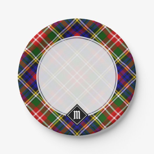 Christie-Tartan Pappteller (Vorderseite)