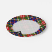 Christie-Tartan Pappteller (Schrägansicht)