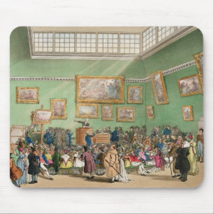 Christies Auktionssaal, aquatinted von J. Bluck Mousepad