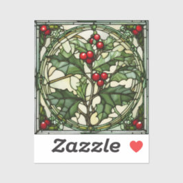 Christimas-Hartglas: Weihnachten Holly Vinyl Stick Aufkleber