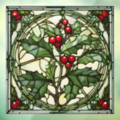 Christimas: Weihnachten Holly Fensteraufkleber (Blatt 3)