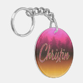 Christin Vorname Name pink Schlüsselanhänger (Vorderseite links)