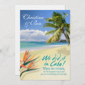 Christina EMERALD GEWÄSSER Cabo Empfang (Leinen) Einladung (Vorne/Hinten)