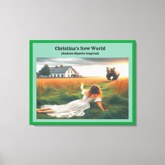 Christina in der neuen Welt Leinwanddruck (Vorderseite)