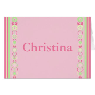 Christina Modern Circles Name Card - 369