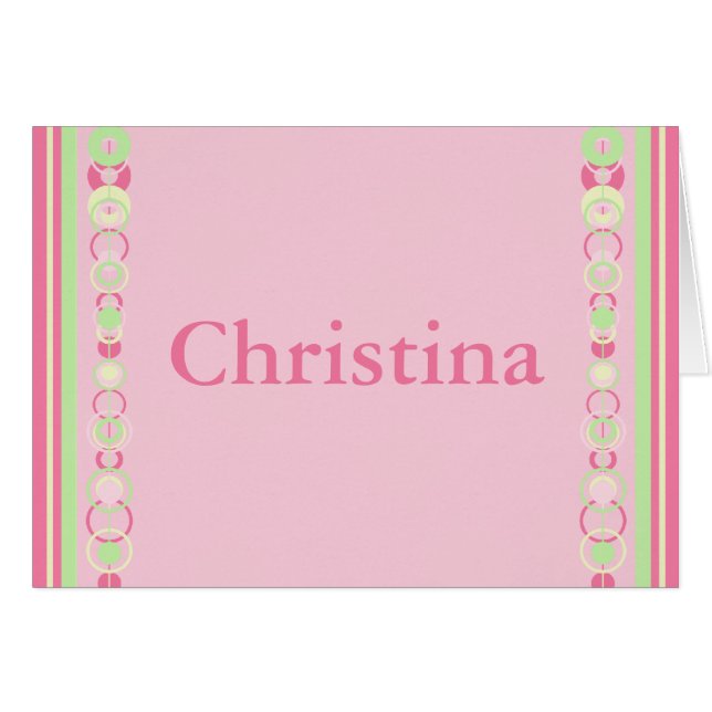 Christina Modern Circles Name Card - 369 (Vorderseite (Horizontal))