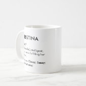 Christina name, Editable name, Custom name Kaffeetasse (Vorderseite Links)