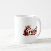 Christina Ruby Crystal Luxusname Kaffeetasse (VorderseiteRechts)