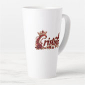 Christina Ruby Crystal Luxusname Milchtasse (Rechte Ecke)