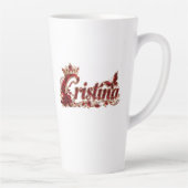 Christina Ruby Crystal Luxusname Milchtasse (Rechts)