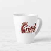 Christina Ruby Crystal Luxusname Milchtasse (Rechte Ecke)